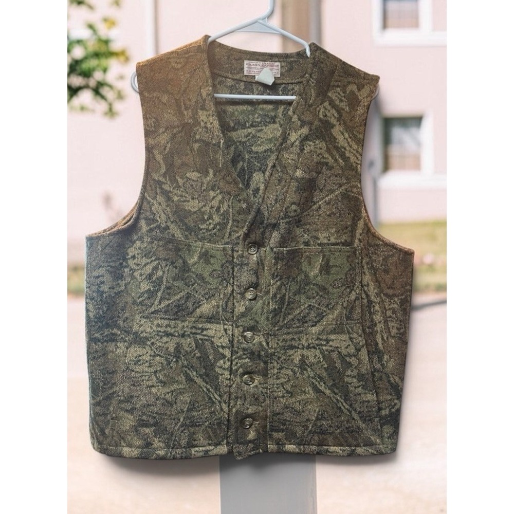 Vntg. C.C. Filson Men's Wool Vest Button Front Sz. 46